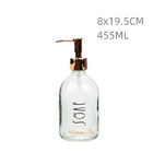 450ML Clear Glass Soap Dispenser Bottles Countertop Set With Pump