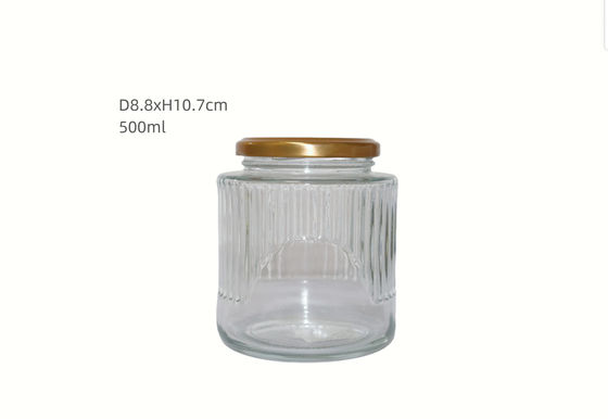500ml Premium Clear Glass Storage Jars Glass Kitchen Canisters Clear Container