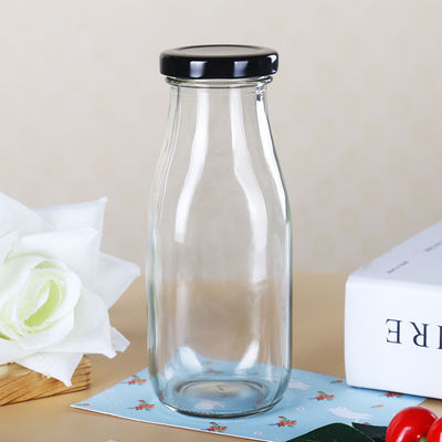 300ML Glass Reusable Leak Proof Milk Bottles Dishwasher Safe Varying Capacities for Freshness