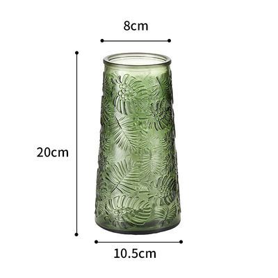 H20cm Elegant Pink Glass Vase Centerpiece Contemporary Home Decor for Flower Arrangements
