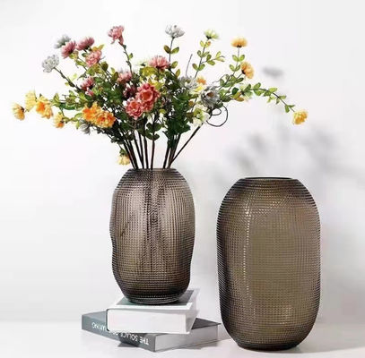 H26cm Modern Glass Vase Home Decor Transparent Elegant Flower Display