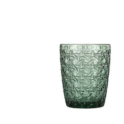 8.2 Cm Height Green Colored Glass Cup With 300 Ml Capacity