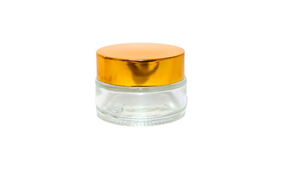 15ML Transparent Glass Cosmetic Jars with Screw Caps for Cosmetic Packaging