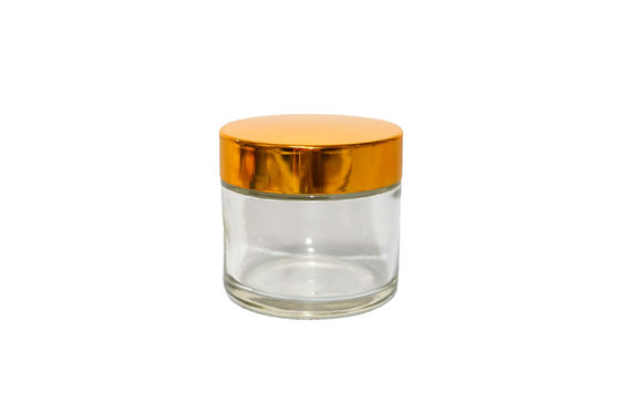 Screw Cap 60ML Transparent Glass Cosmetic Jars durable