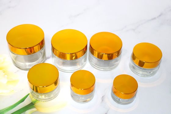 15ML Transparent Glass Cosmetic Jars with Screw Caps for Cosmetic Packaging