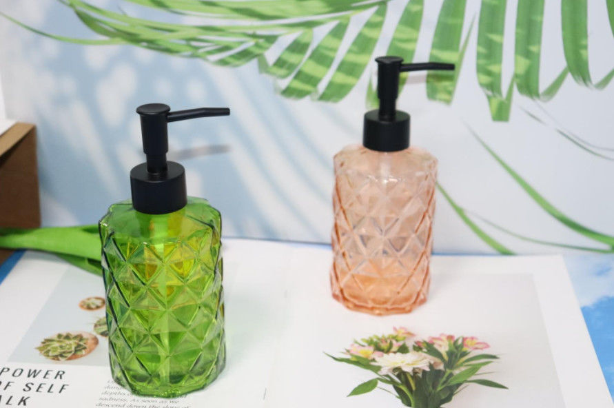 Glass Soap Dispenser Bottles Durable And Reusable Easy To Refill 340ml Capacity