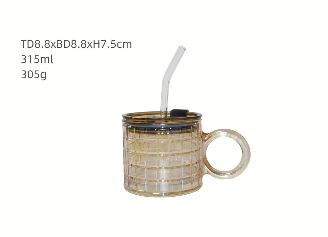 Eco Friendly Glass Cups Resistant Clear Glass Drinking Cup with Handle