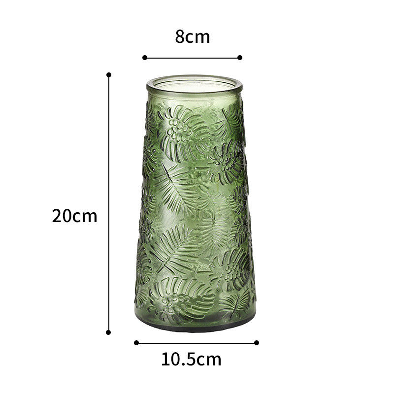 H20cm Elegant Pink Glass Vase Centerpiece Contemporary Home Decor for Flower Arrangements