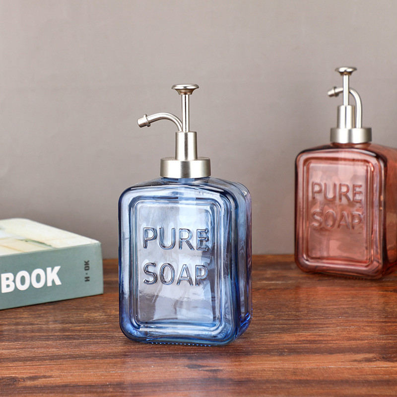 550ml Sturdy Glass Soap Dispenser Bottles for Long Lasting Performance