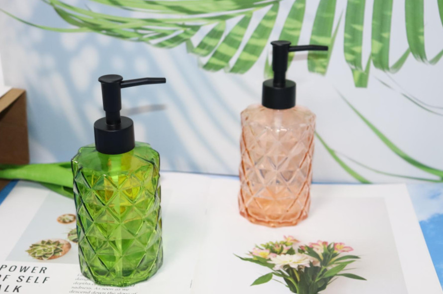 Glass Soap Dispenser Bottles Durable And Reusable Easy To Refill 340ml Capacity