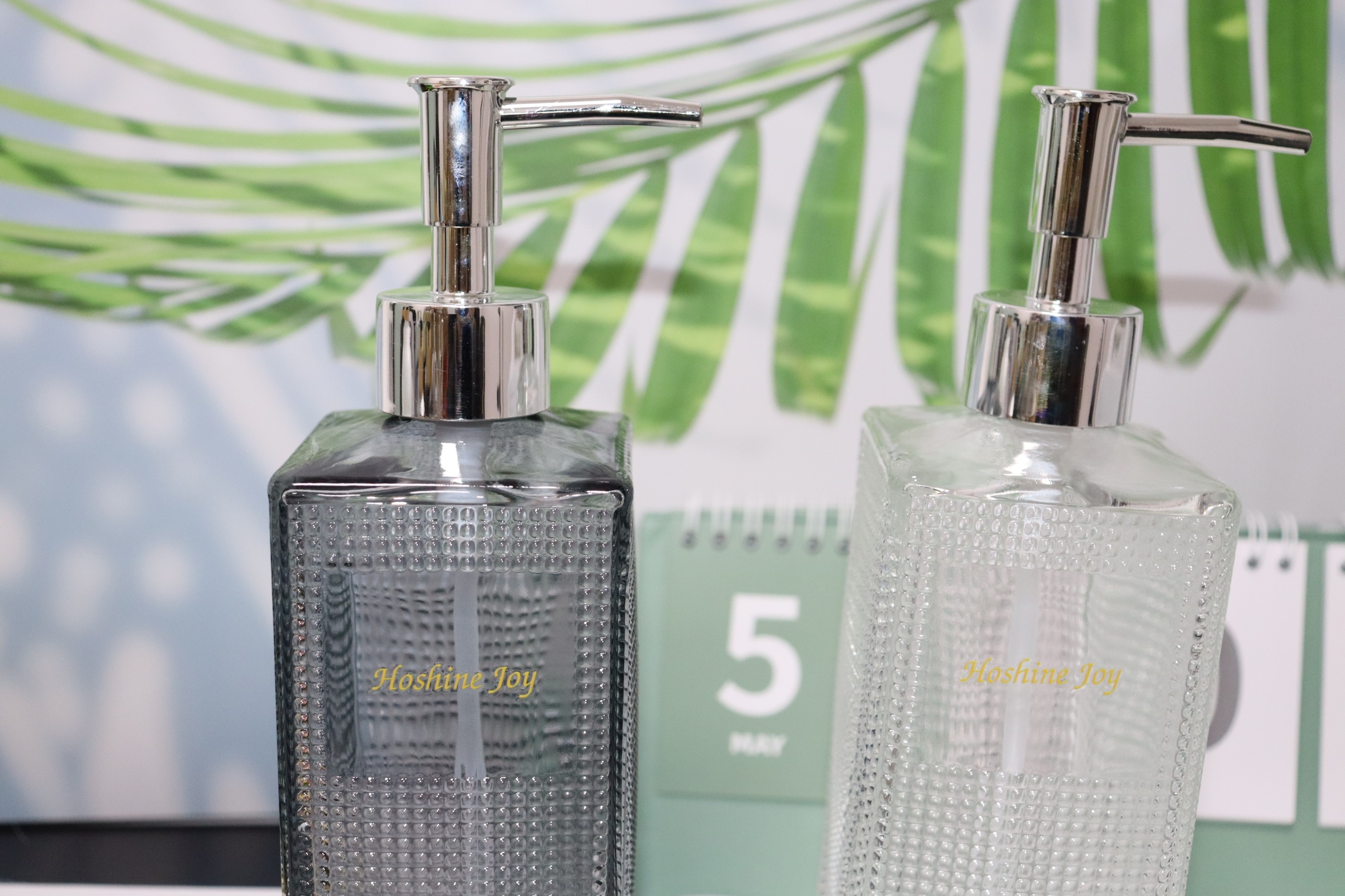 500Ml Capacity Transparent Glass Bottle For Soap Dispenser