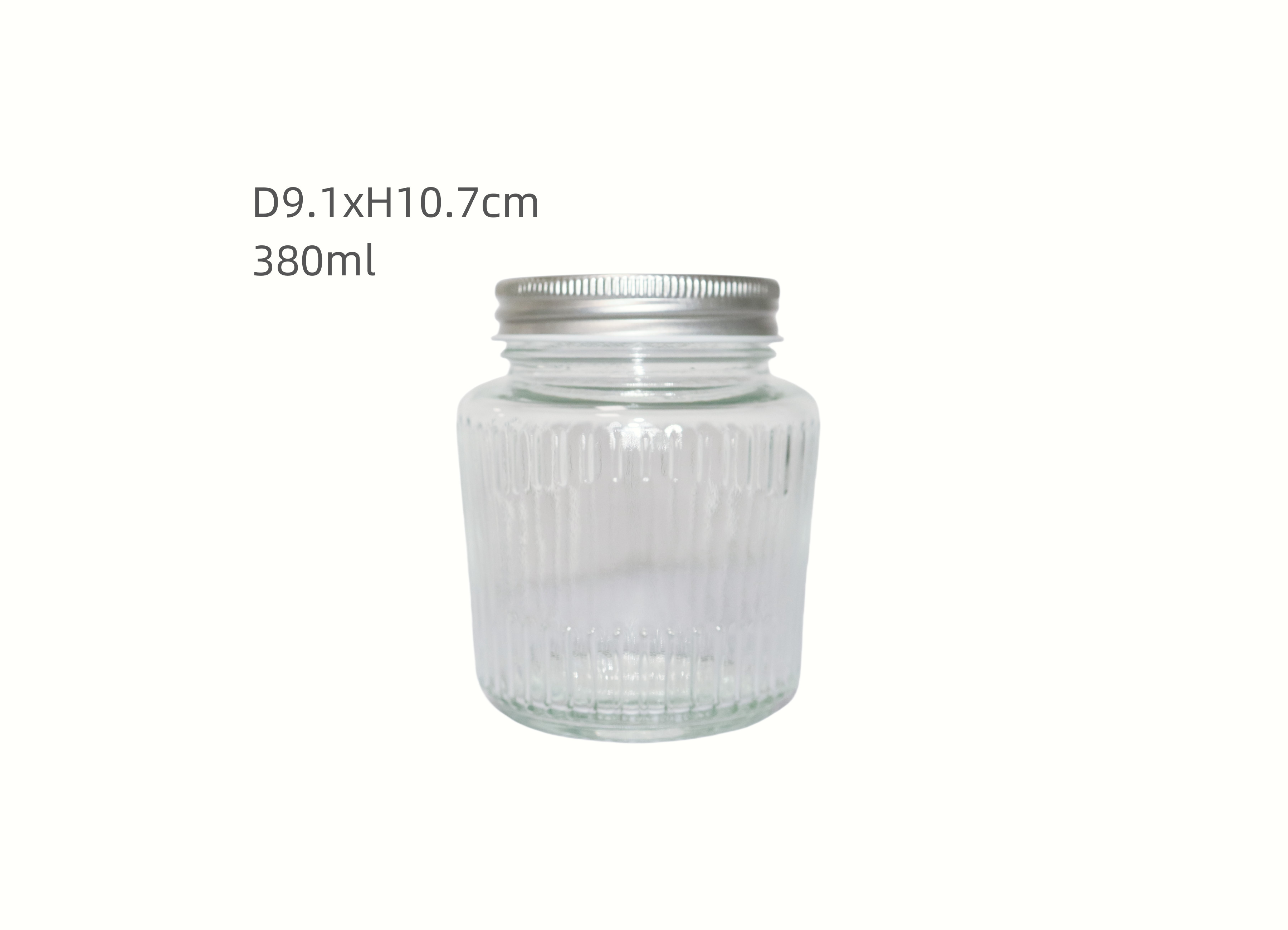 380ml Machine Made Glass Jars Food Storage With Personalized Label Design Free Sample Available