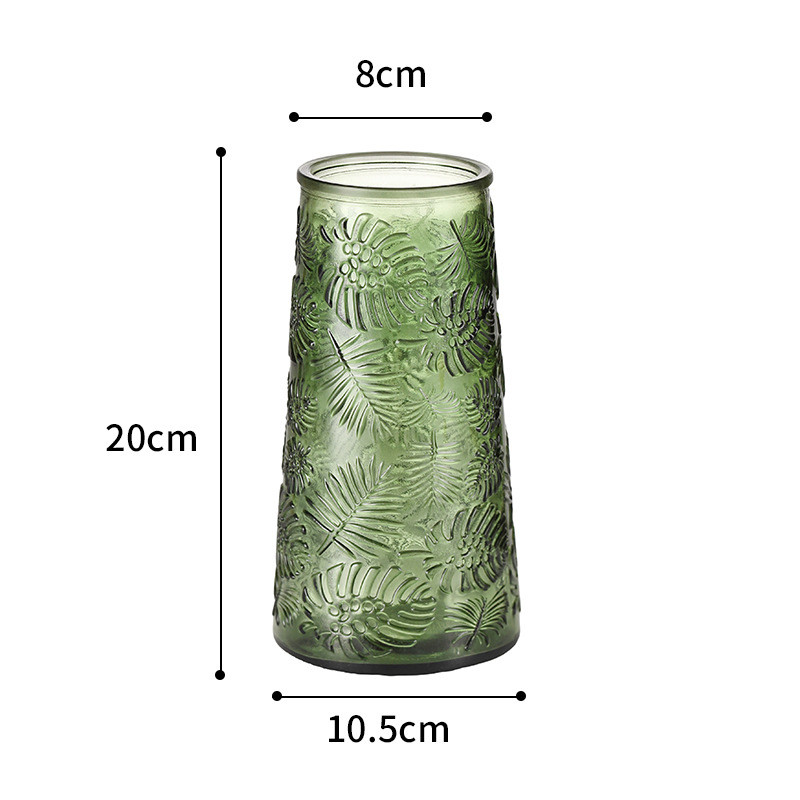 H20cm Elegant Pink Glass Vase Centerpiece Contemporary Home Decor for Flower Arrangements