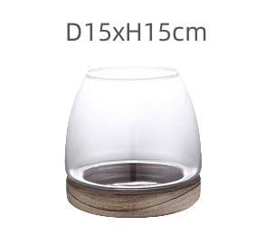H15cm Fish Bowl Elegant Glass Vase Decor For Modern Home And Office