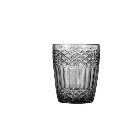 كؤوس شرب زجاجية يومية ذات لون رمادي 300 مل